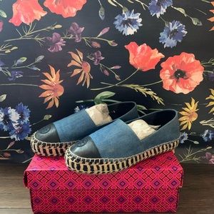 Tory Burch Denim Color Block Espadrille